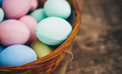 Colored eggs easter
