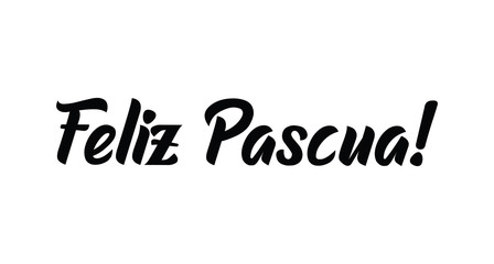 Happy easter lettering text in spanish language. Vector calligraphy.