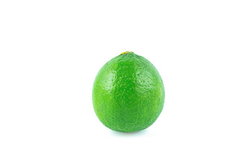 Fresh lime isolated on white background with clipping path