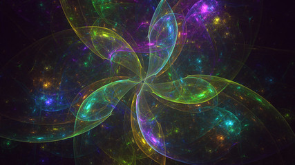 3D rendering abstract fractal light background