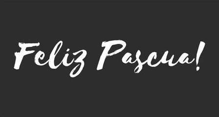 Obraz premium Happy easter lettering text in spanish language. Vector calligraphy.