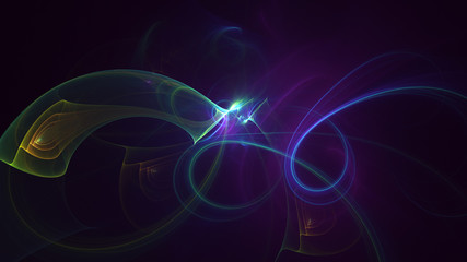 3D rendering abstract fractal light background