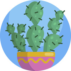 Plant in flower pot icon. Line, solid and filled outline colorful version, outline and filled vector sign. Home plant symbol, logo illustration. Different style icons set. Pixel perfect vector
