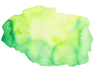 Hand panted abstract green watercolor background