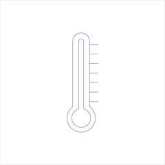 Thermometer icon, temperature measurement, alcohol or mercury thermometer, vector illustration
