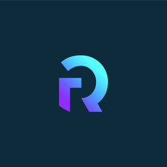 "RR" letter vector logo with a unique, clean and elegant shape