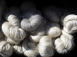 group of  soft  wool clew  in natural colors - 333323937