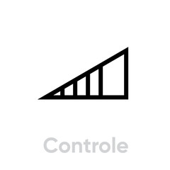 Control sound music icon. Editable line vector.