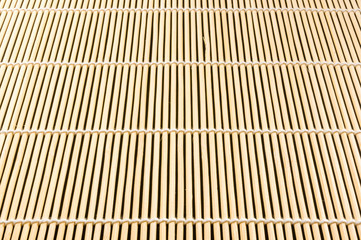 brown bamboo Mat - stand food, close-up, macro