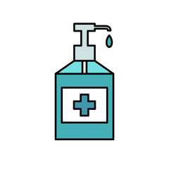 alcohol gel, hand sanitizer flat icon, vector illustration