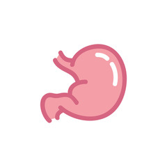 stomach doodle icon, vector illustration