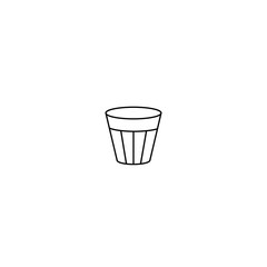 trash can icon vector outline simple design vector