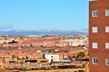 aerial view of a spanish town