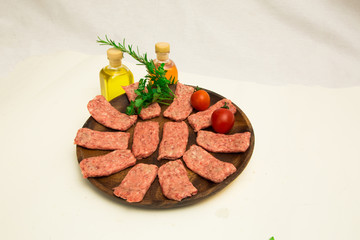 raw meatball stock photo