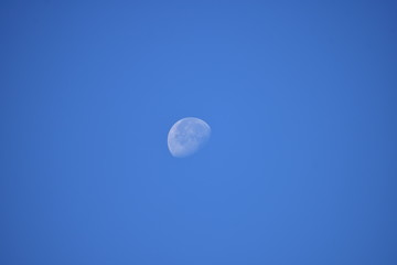 Luna en cielo azul