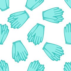 latex gloves seamless doodle pattern, vector illustration