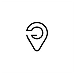 Logo letter g png, Location letter g logo design vector illustration, gps letter g logo design template vector image