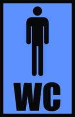men toilet sign in vector