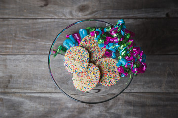 Sprinkle cookies for a celebration 
