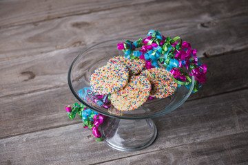 Obraz na płótnie Canvas Sprinkle cookies for a celebration 