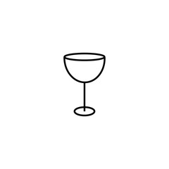glass icon simple design vector line