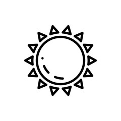 Sun Vector Icon Line Illustration