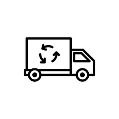 Recycle Vector Icon Line Illustration