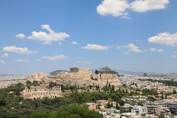Obraz premium Parthenon Temple on the Acropolis of Athens, Greece