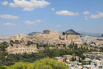 Fototapeta na wymiar Parthenon Temple on the Acropolis of Athens, Greece