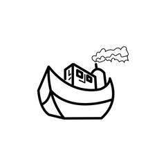 Obraz premium SHIP SEA ICON LINE SIMPLE DESIGN VECTOR