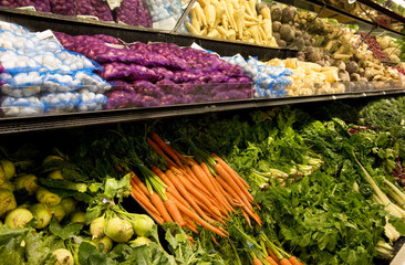 vegetables in a supermarket