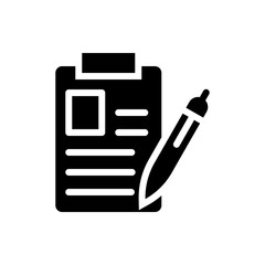 Writing Pad Vector Icon Glyph Illustration