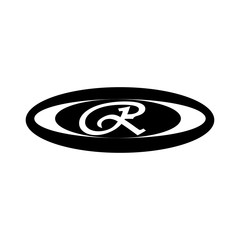 letter R simple logo design vector