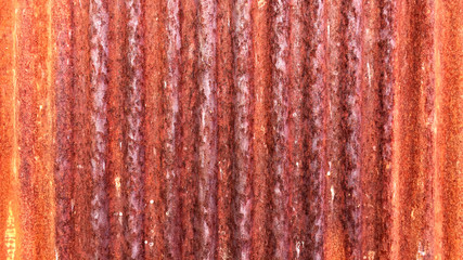 Rust on Galvanized corrugated sheet, rustic background, weathered background. Metal sheet with rusty.