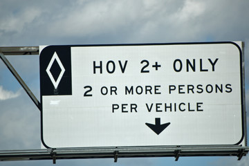 High Occupancy Vehicle Sign