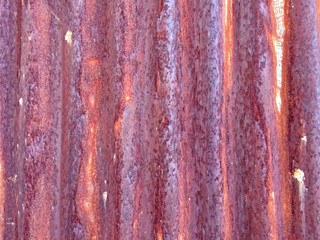 Rust on Galvanized corrugated sheet, rustic background, weathered background. Metal sheet with rusty.