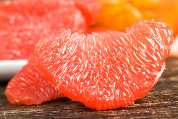 red grapefruit, close-up