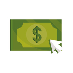 payments online, banknote money cash clicking flat icon shadow