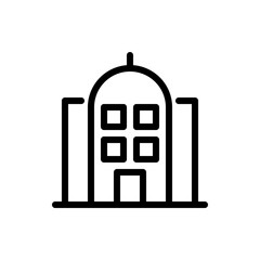 Building Vector Icon Line Illustration