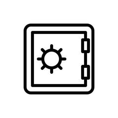 Locker Vector Icon Line Illustration