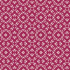 Vector ornamental seamless pattern. Simple abstract geometric background with curved shapes. Elegant ornament texture in burgundy and beige color. Repeatable design for decor, textile, wallpapers