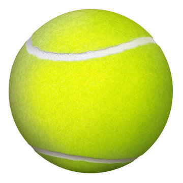 isolated tennis ball on white background