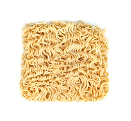 Instant noodles isolated on white background