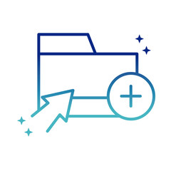 Fototapeta premium online health, medical folder file document covid 19 pandemic gradient line icon