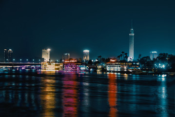 Plakat City skyline at night