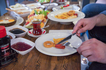 Turkish Breakfast stock photo