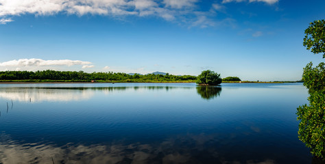 lake and blue sky