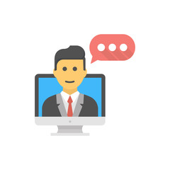 Talking Vector Filled colour Icon Illustration