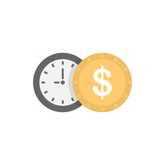 Investment Time Vector Filled colour Icon Illustration