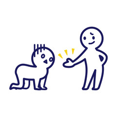 アンダードッグ効果　負け犬効果　判官びいき効果　心理学　シンプル　デフォルメ　人物